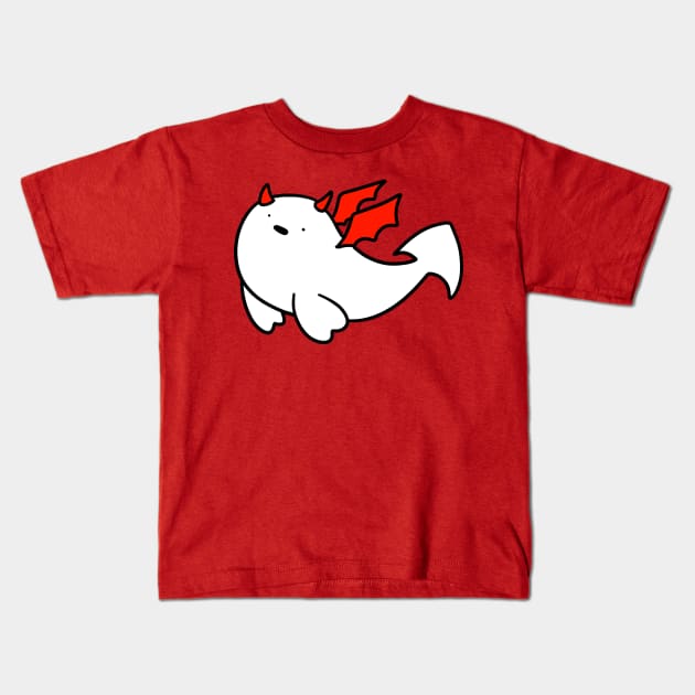 Red Devil Baby Harp Seal Kids T-Shirt by saradaboru